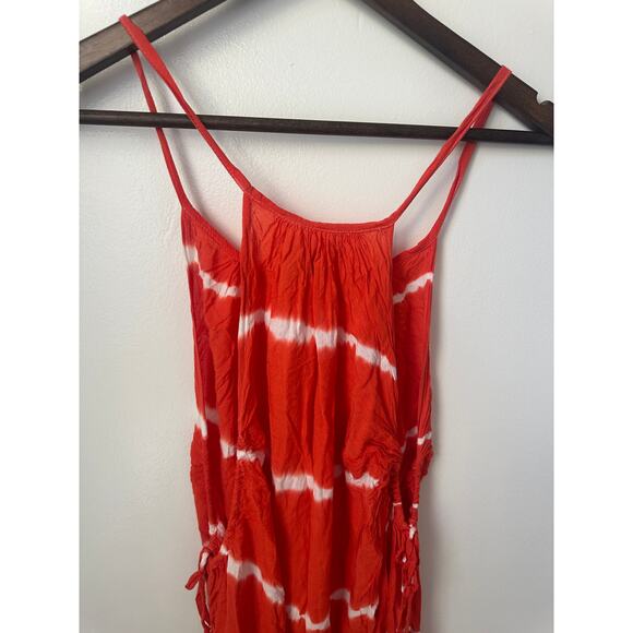 Indah Red Maxi Summer Slip Dress - Picture 8 of 9